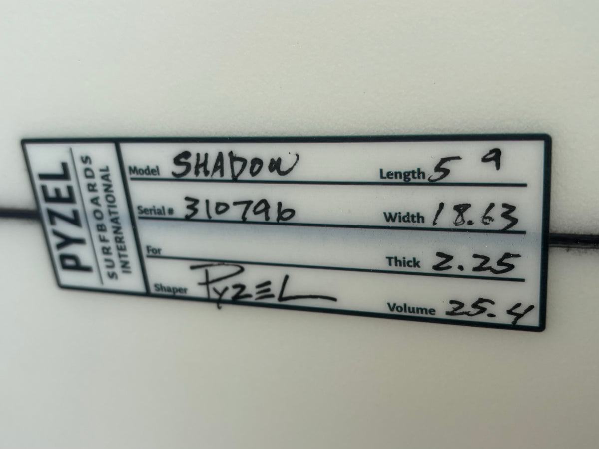 310796】OUTLET SHADOW 5'9 x 18.63 x 2.25 SQ FC-3 V-25.4L – Pyzel