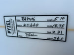 【211660】OUTLET RADIUS 5-10x18.75x2.31 SQ FC-3 V-26.0