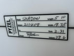 【211408】SHADOW 5'10 x 18.75x 2.31  SQ FC-3 V-28.6L