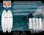 Tiger twin /標準サイズボードオーダー　TWIN+1 box  FUTURES or FCS2