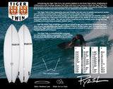 Tiger twin /標準サイズボードオーダー　TWIN+1 box  FUTURES or FCS2